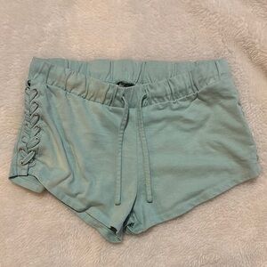 Fa sister Women's Lace-Up Shorts in Light Green